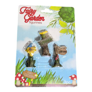 Craft Supply - Fairy Garden Figurine 3 Count - Great for fairy gardens or plants